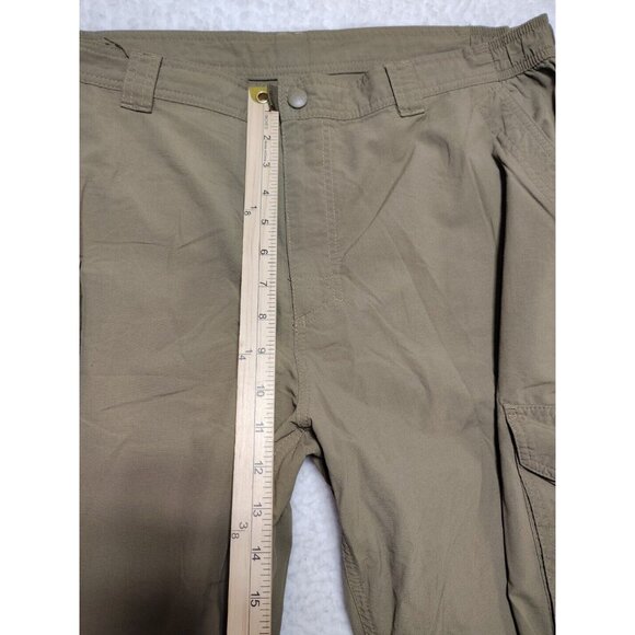 LL Bean Men's Khaki Nylon Stretch Green Cargo  Hiking Pants Size XL (38x30) - Picture 5 of 8